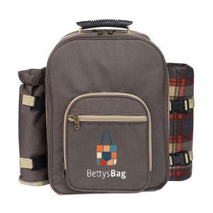 HIGH PARK Deluxe Insulated Picnic Bag for 4 with Blanket