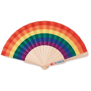 BOWFAN Rainbow wooden hand fan