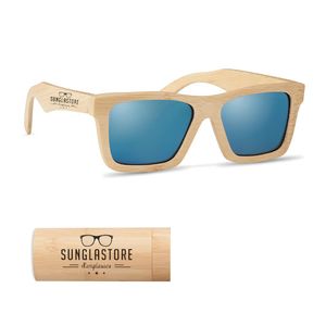 WANAKA Eco-Friendly Bamboo Sunglasses with Mirrored Lenses