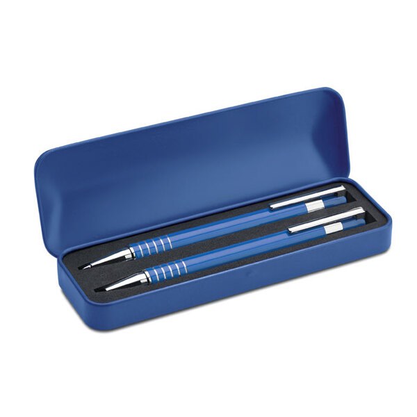 Set di biro ALUCOLOR con custodia in metallo - Convenienti - GiftRetail MO7323