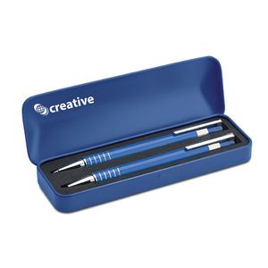 Set di biro ALUCOLOR con custodia in metallo - Convenienti - GiftRetail MO7323