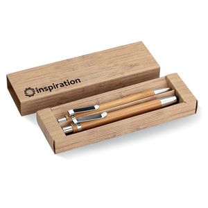 BAMBOOSET Set penna e matita in bambu