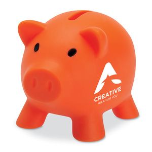 SOFTCO Salvadanaio Colorato in PVC con Tappo ABS - GiftRetail MO8132