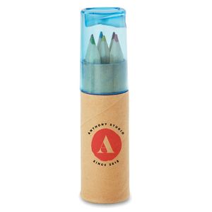 PETIT LAMBUT Colorful 6-Piece Pencil Set with Sharpener Lid