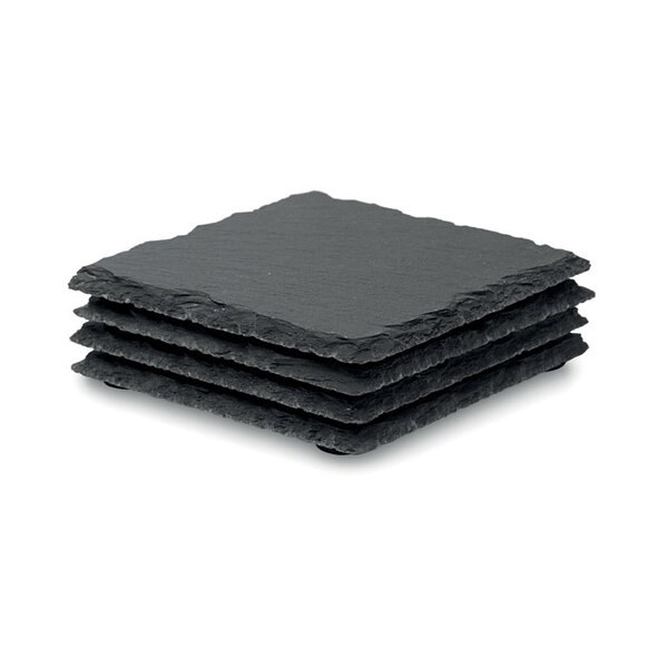 SLATE4 Sottobicchieri con base in EVA - GiftRetail MO9124