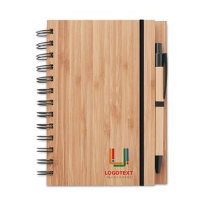 BAMBLOC Notebook in bamboo con penna