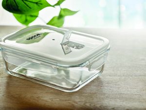PRAGA LUNCHBOX Contenitore Pranzo in Vetro con Coperchio Ermetico 900ml