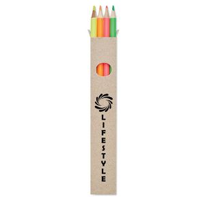 BOWY Eco-Friendly Set of 4 Highlighter Pencils in Box