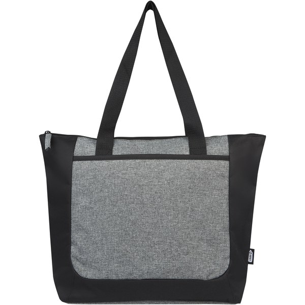 Borsa Tote Riciclata GRS con Zip e Tasche - EgotierPro 120657