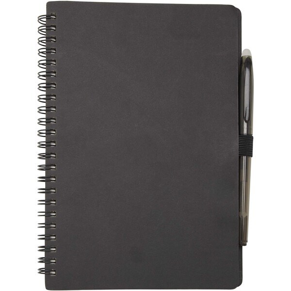 Slate A5 reusable hard cover notebook and pen set (black ink) - EgotierPro 107986