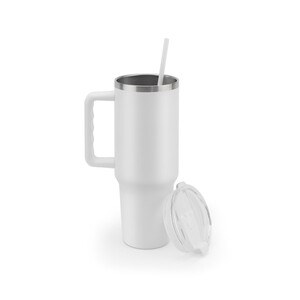 Tazza da viaggio grande in acciaio inossidabile (riciclata al 91%) con doppia parete isolata sottovuoto e finitura opaca da 1300 ml - Egotier 94373