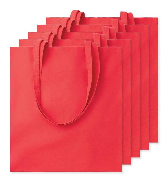 Pack da 5 GiftRetail MO9268 - COTTONEL COLOUR + Shopper in cotone 140gr