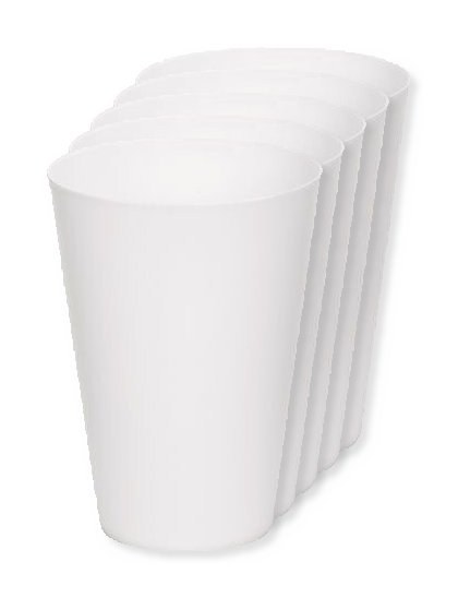 Pack da 5 GiftRetail MO6375 - FESTA LARGE Tazza per eventi riutilizzabile