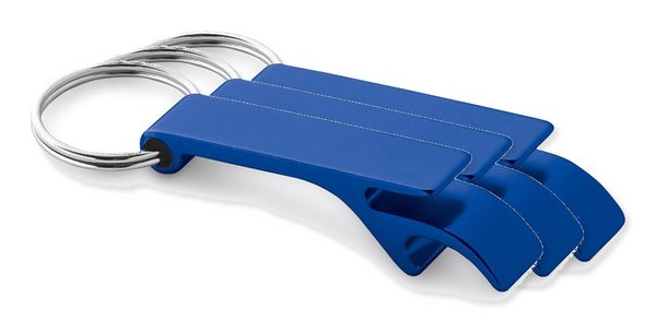 Pack da 30 Egotier 93151 - Portachiavi in alluminio con apribottiglia