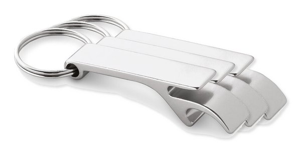 Pack of 30 Egotier 93151 - Aluminium keyring with bottle opener