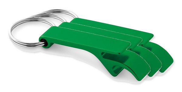 Pack da 30 Egotier 93151 - Portachiavi in alluminio con apribottiglia