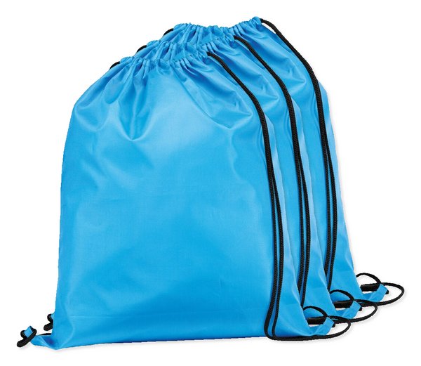 Pack da 3 Egotier 92910 - Zaino a sacca in 210D con cordoncini neri