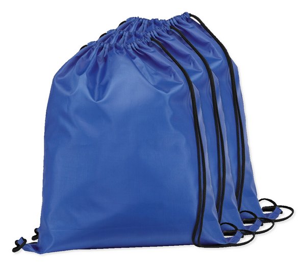 Pack da 3 Egotier 92910 - Zaino a sacca in 210D con cordoncini neri