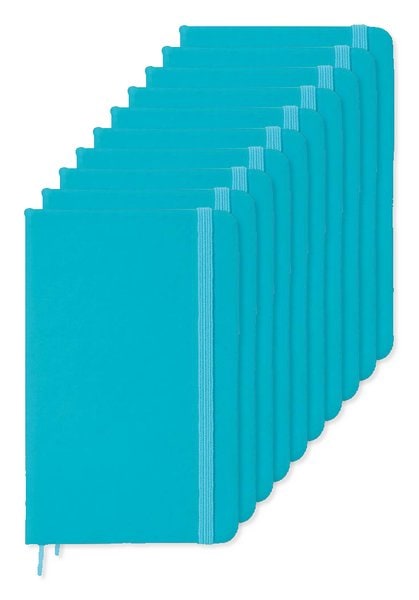 Pack da 10 GiftRetail MO1800 - NOTELUX Notebook A6 a righe