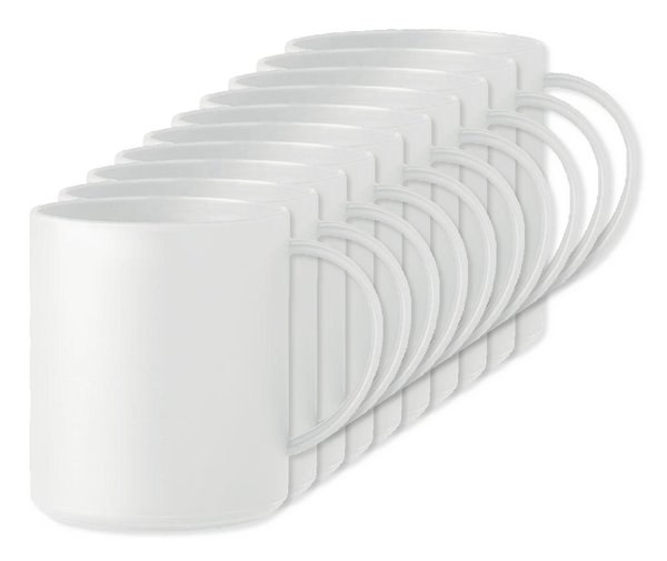 Pack da 10 GiftRetail MO6256 - MONDAY Tazza riutilizzabile