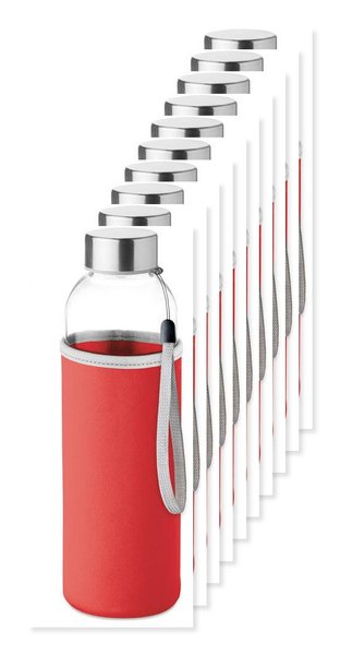 Pack da 10 GiftRetail MO9358 - UTAH GLASS La bottiglia di vetro UTAH GLASS 500 ml