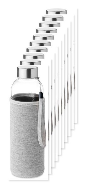 Pack da 100 GiftRetail MO9358 - UTAH GLASS La bottiglia di vetro UTAH GLASS 500 ml