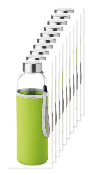 Pack da 100 GiftRetail MO9358 - UTAH GLASS La bottiglia di vetro UTAH GLASS 500 ml