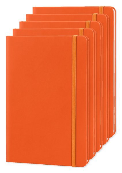 Pack da 5 Goya 30083 - Taccuino A5 con copertina in PU, elastico e 96 pagine LUXE