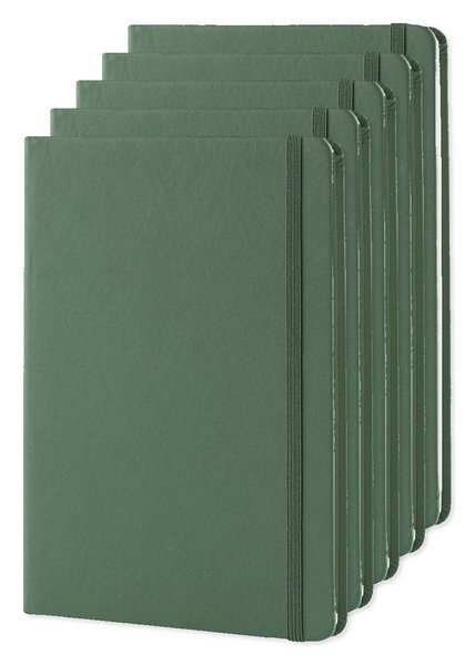 Pack da 5 Goya 30083 - Taccuino A5 con copertina in PU, elastico e 96 pagine LUXE