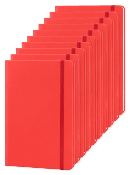 Pack da 10 Goya 30083 - Taccuino A5 con copertina in PU, elastico e 96 pagine LUXE