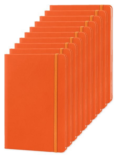Pack da 10 Goya 30083 - Taccuino A5 con copertina in PU, elastico e 96 pagine LUXE