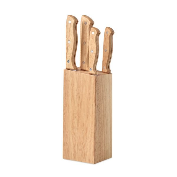 GOURMET Set ceppo e 6 coltelli - GiftRetail MO6308