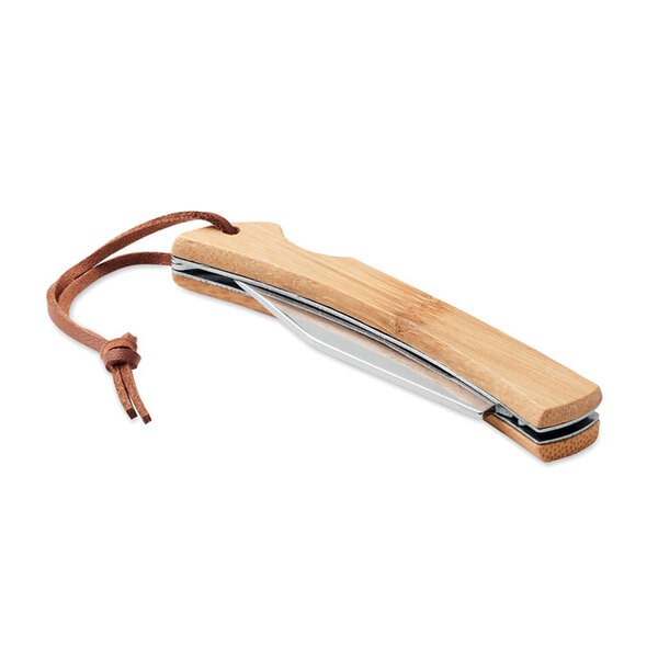 MANSAN Coltello pieghevole in bamboo - GiftRetail MO6623
