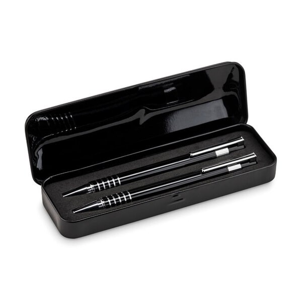 Set di biro ALUCOLOR con custodia in metallo - Convenienti - GiftRetail MO7323