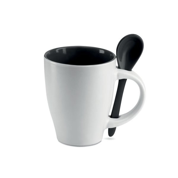 DUAL Tazza bicolore con cucchiaino - GiftRetail MO7344