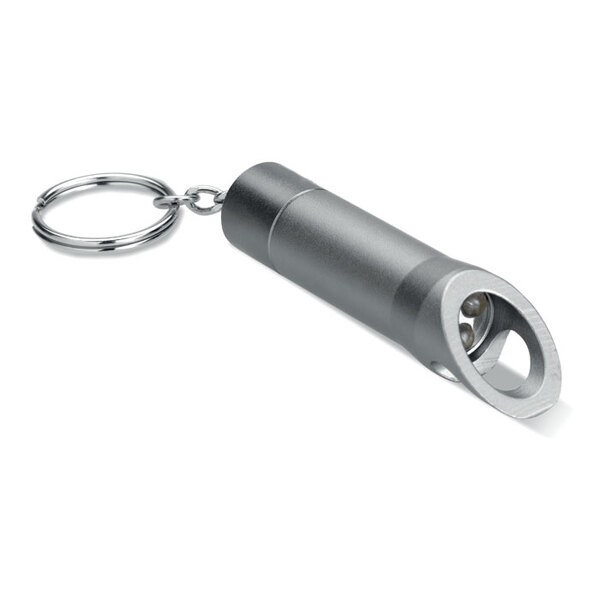 LITOP Portachiavi Torcia LED in Metallo con Apribottiglie - GiftRetail MO8142