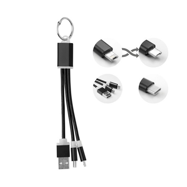 RIZO Cavo con 3 connettori - GiftRetail MO9292