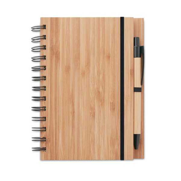 BAMBLOC Notebook in bamboo con penna - GiftRetail MO9435