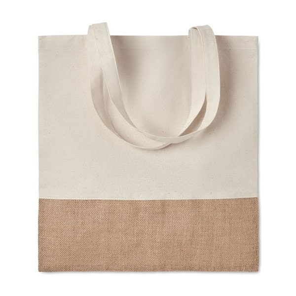 INDIA TOTE Shopper con dettagli in juta - GiftRetail MO9518