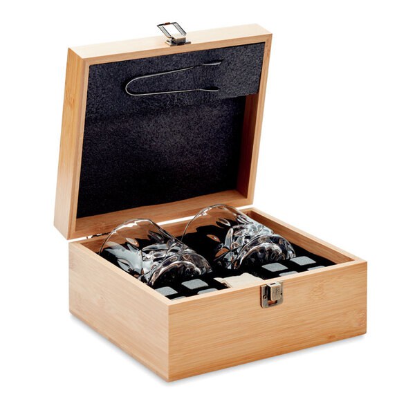 INVERNESS Set di whisky in bambù - GiftRetail MO9941