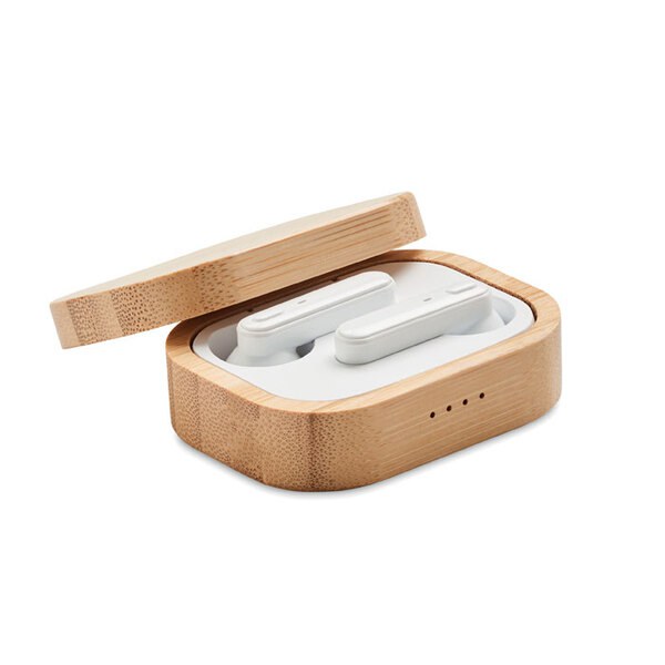 JAZZ BAMBOO Auricolari TWS in custodia - GiftRetail MO6780