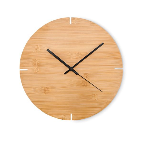 ESFERE Orologio da parete in bamboo - GiftRetail MO6792