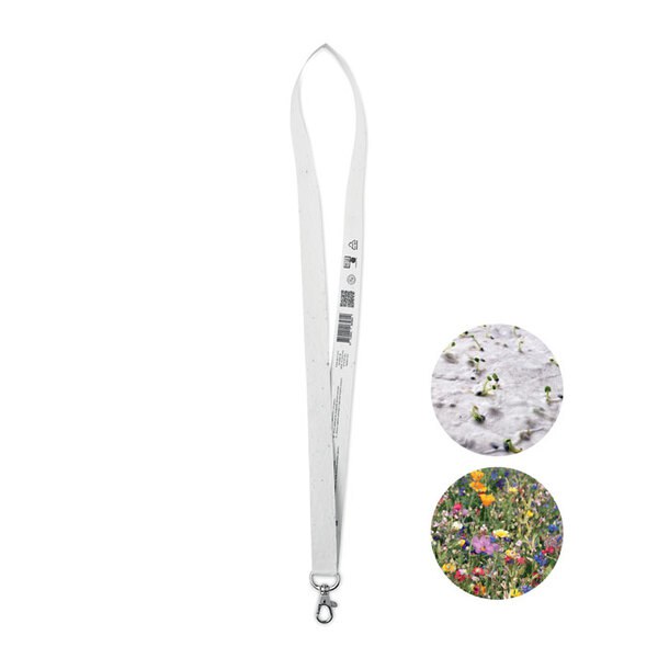 LANSEE Eco-Friendly Seed Paper Lanyard with Metal Hook - GiftRetail MO6906