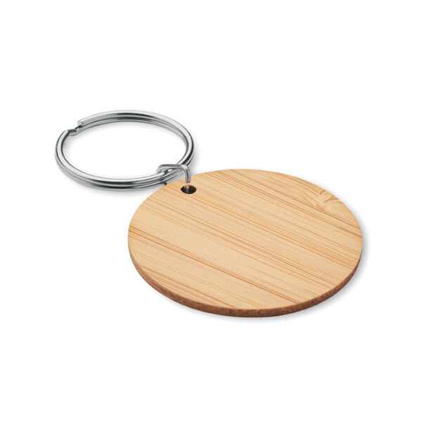 ROUNDBOO Portachiavi rotondo in bamboo - GiftRetail MO6977
