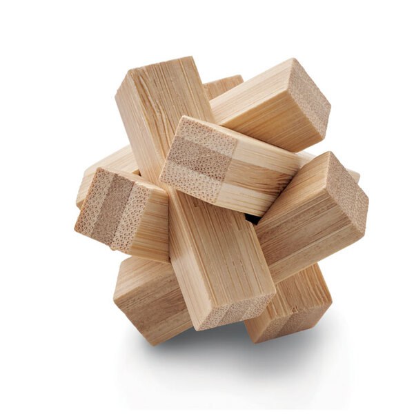 CUBENATS Puzzle rompicapo in bambù - GiftRetail MO6987