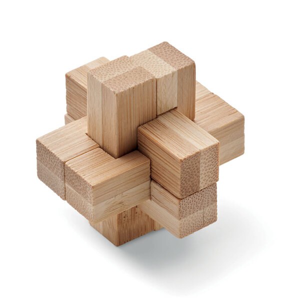 SQUARENATS Puzzle rompicapo in bambù - GiftRetail MO6988