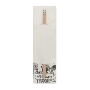 PENSEED Eco-Friendly Seed Paper Pouch with Natural Pencil - GiftRetail MO2257