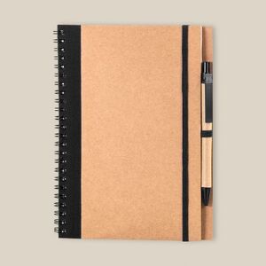 Goya 30108 - Quaderno ad Anelli A5 in Cartone con Elastico e Penna RECIKLA