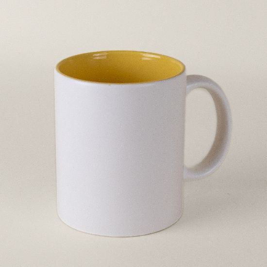 Goya 37510 - Tazza Ceramica Bianca 350ml, Interno Colorato GRAVEN