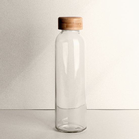 Bottiglia in Vetro 500 ml con Tappo in Bambù TONIC